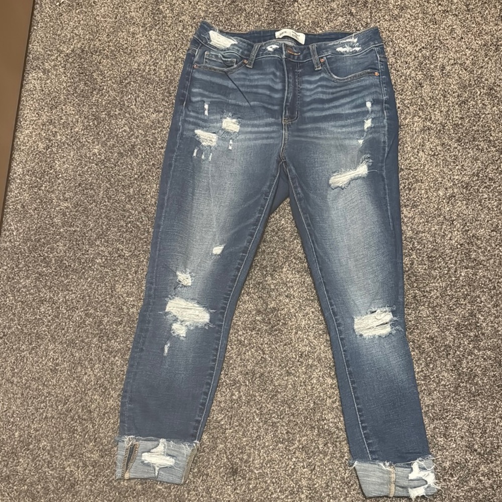 BKE Parker skinny destructed jeans